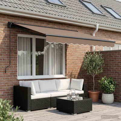 Retractable awning Taupe...