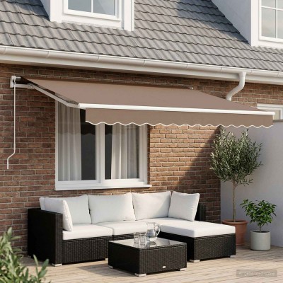 Retractable awning Taupe...