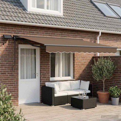 Manual awning frame with...