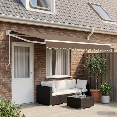 Retractable awning Taupe...