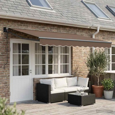 Retractable awning Taupe...