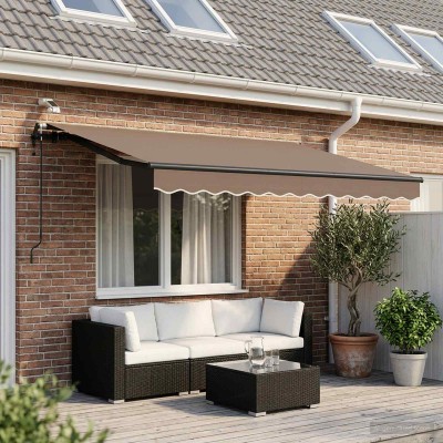Retractable awning Taupe...
