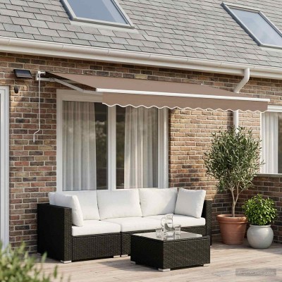 Retractable awning Taupe...