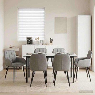 Dining chairs 6 pcs. Velvet...