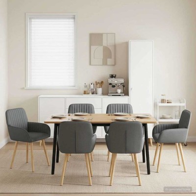Dining chairs 6 pcs. Fabric...