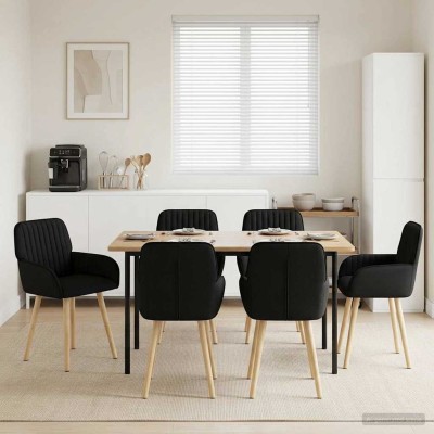 Dining chairs 6 pcs. Fabric...