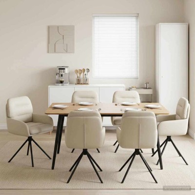Swivel dining chairs 6 pcs....