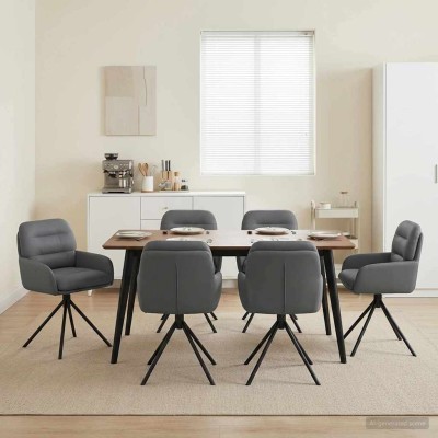Swivel dining chairs 6 pcs....