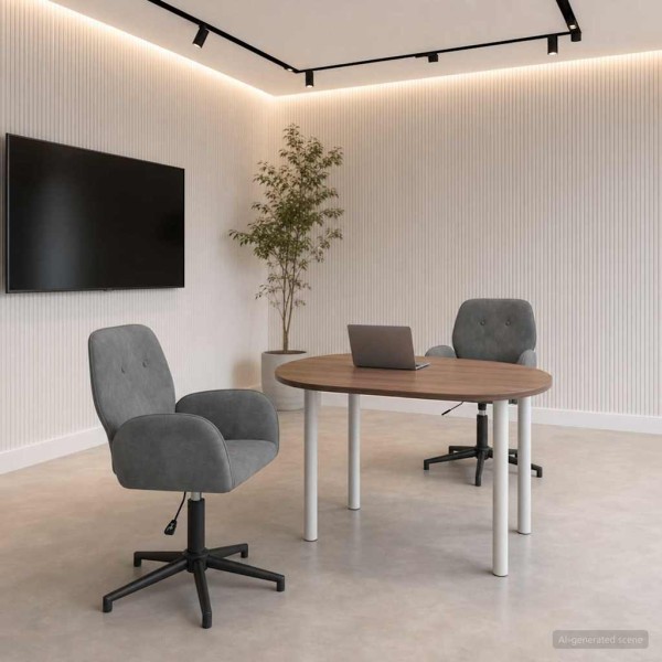 Swivel table chairs 2 pcs. 54 x 55 x 90 cm Dark grey