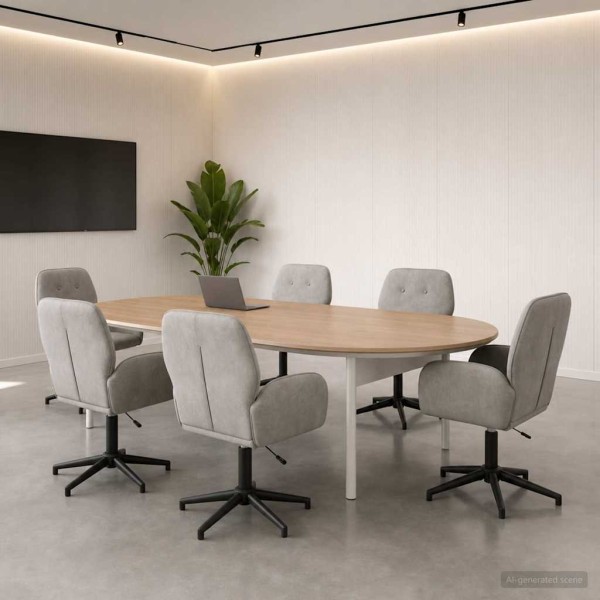 Swivel table chairs 6 pcs. 54 x 55 x 90 cm Light grey