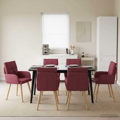 Dining chairs 6 pcs. Fabric...
