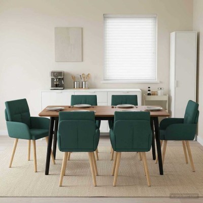 Dining chairs 6 pcs. Fabric...