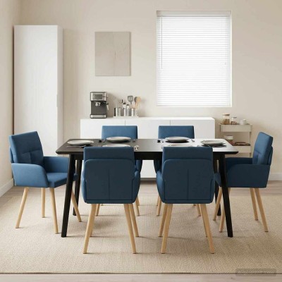 Dining chairs 6 pcs. Fabric...