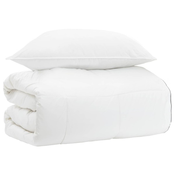 Duvet set with pillow White 135 x 200 cm