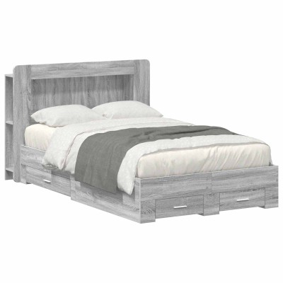 Bed frame with storage Gray...
