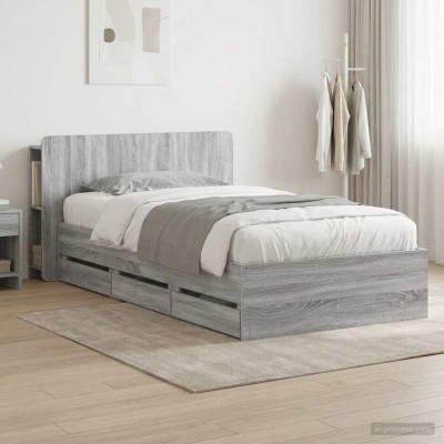 Bed frame with storage and...