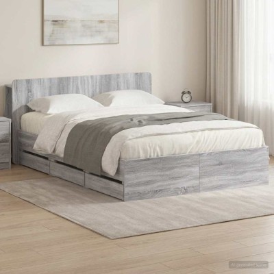 Bed frame with storage and...