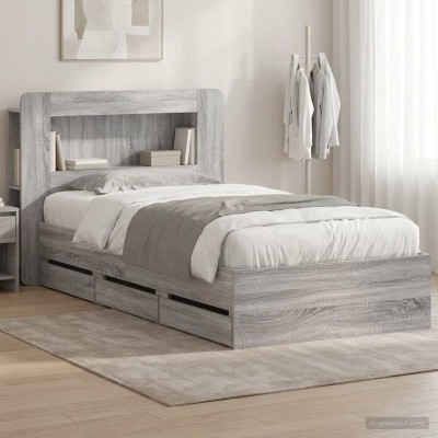 Bed frame with storage and...