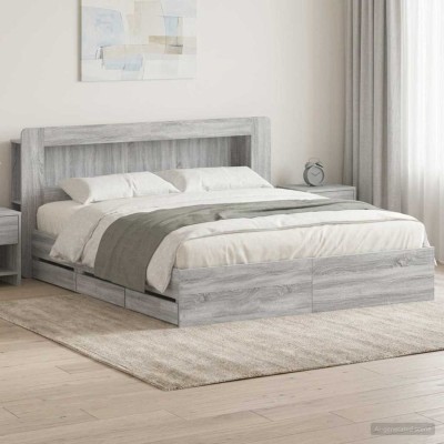 Bed frame with storage and...