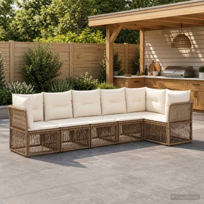 Garden Sofa Set 6 pcs. Sand...