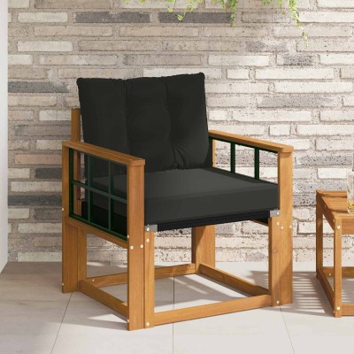 2 Piece Outdoor sofa Solid...