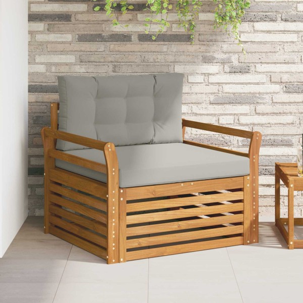 Outdoor sofa Solid acacia wood and polyester