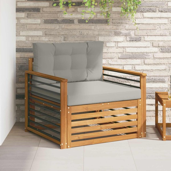 Outdoor sofa Solid acacia wood and polyester