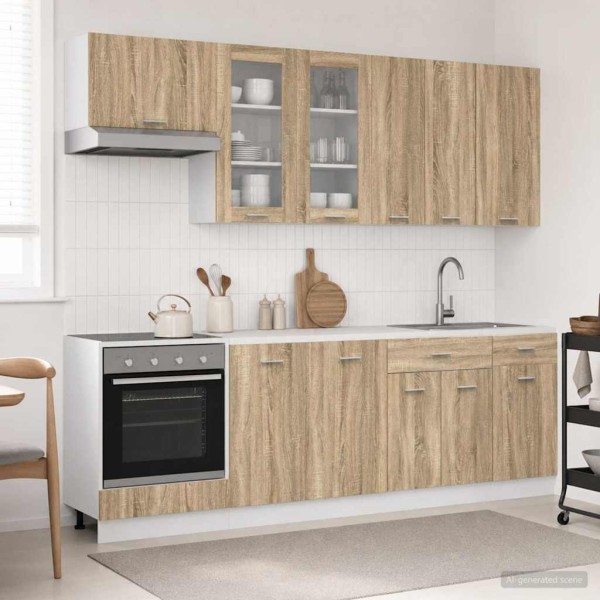 Kitchen unit LYON 8 pcs. Sonoma oak Treated wood