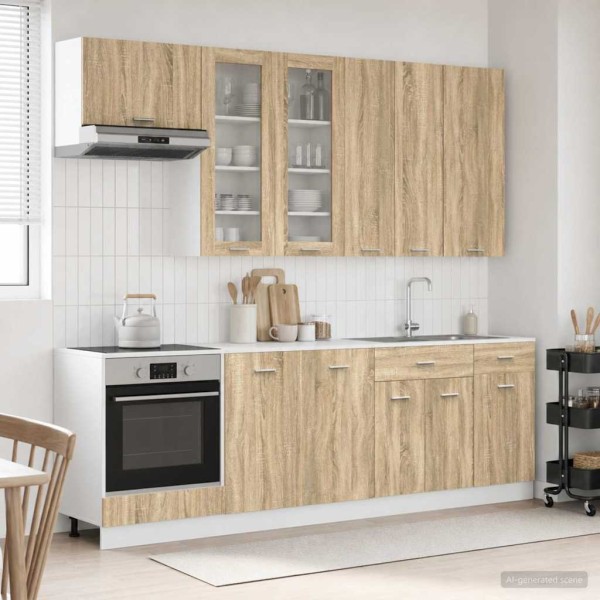 Kitchen unit LYON 8 pcs. Sonoma oak Treated wood