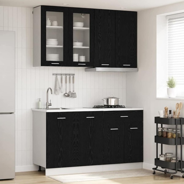 Kitchen unit LYON 4 pcs. Black oak Processed wood