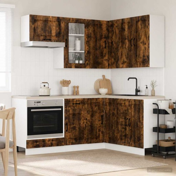 Kitchen unit KALMAR 8 pcs. Smoked oak Processed wood