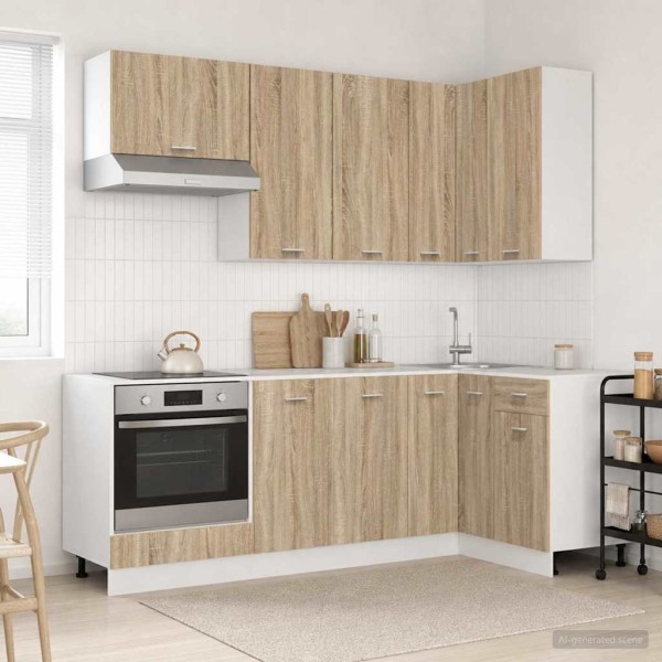 Kitchen unit LYON 8 pcs. Sonoma oak Treated wood
