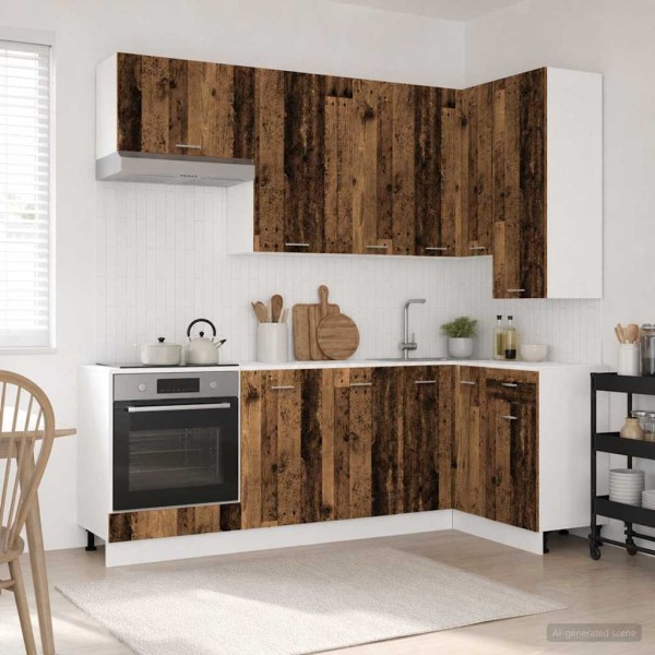 Kitchen unit LYON 8 pcs. Aged wood