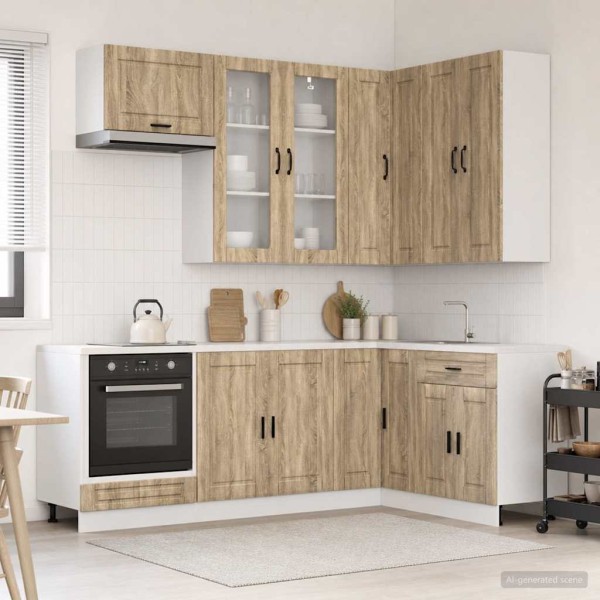 Kitchen unit PORTO 8 pcs. Sonoma oak Treated wood