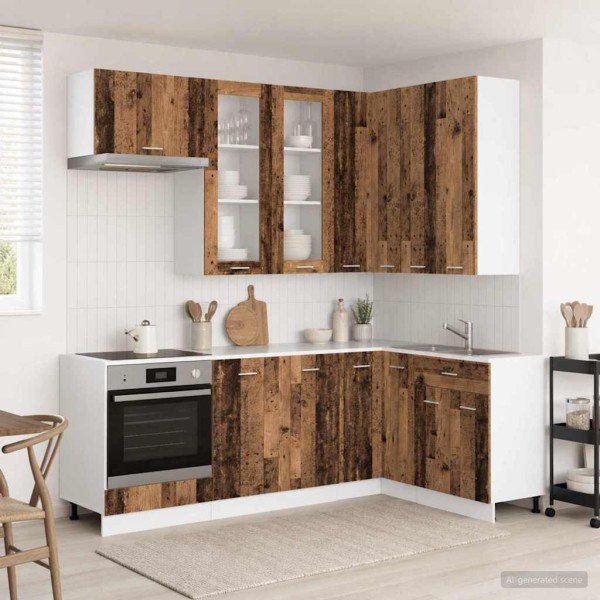 Kitchen unit LYON 8 pcs. Aged wood