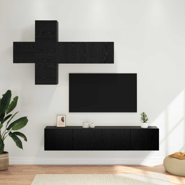 TV cabinet set 8 pcs. Processed wood