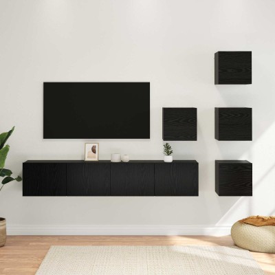 TV cabinet set 6 pcs. Black...