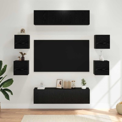 TV cabinet set 8 pcs. Black...