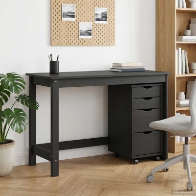 Desk and rolling cabinet...