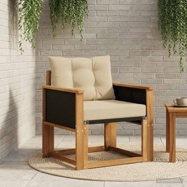 Outdoor Medium Sofa Solid Acacia Wood Natural