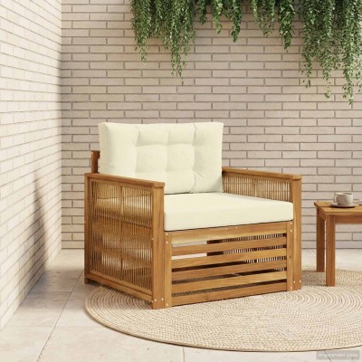 Outdoor sofa Solid acacia...