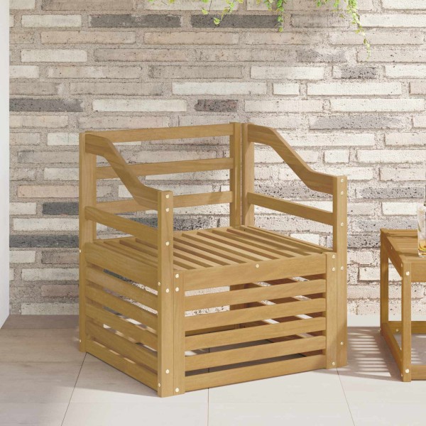 Outdoor sofa Solid acacia wood White