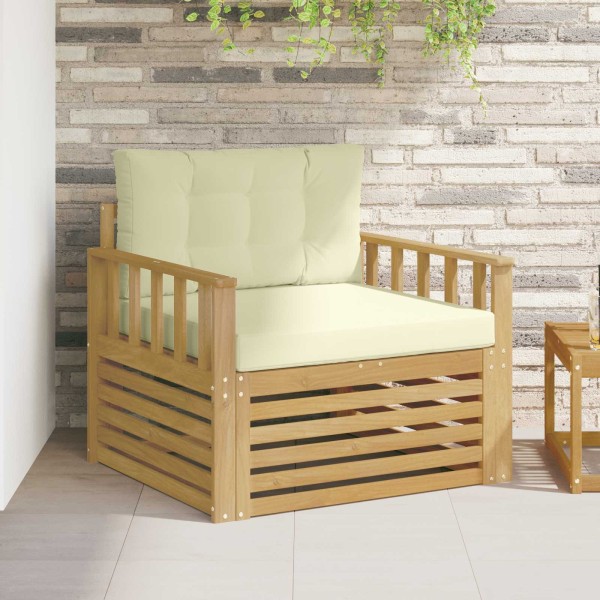 Outdoor sofa Polyester White and cream