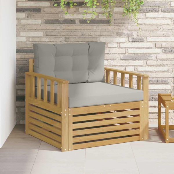 Outdoor sofa Polyester White and light gray