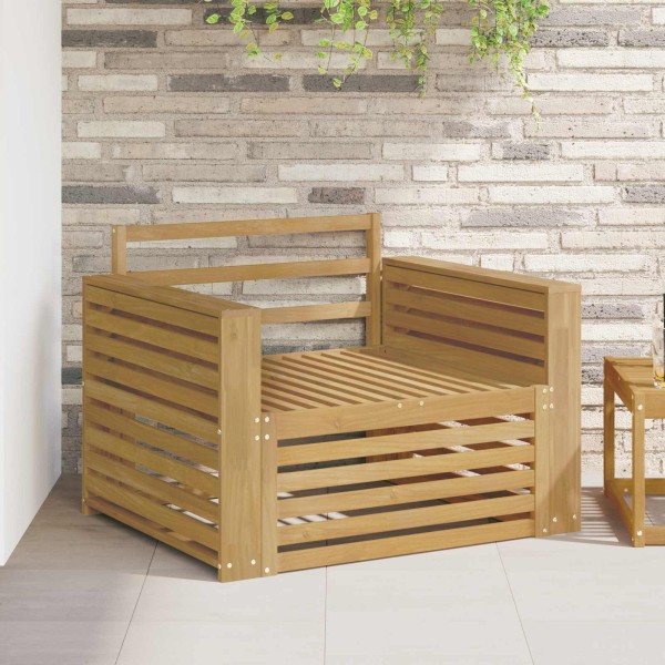 Outdoor sofa Solid acacia wood White