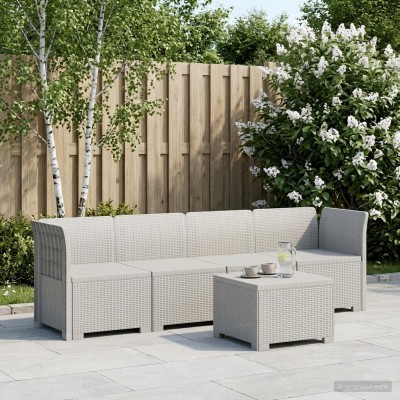 4-seater garden sofa wicker...