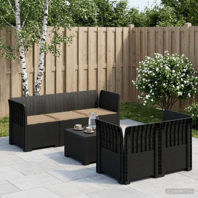 5-seater garden sofa with...