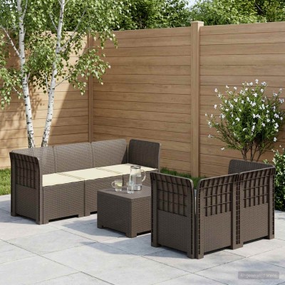 5-seater garden sofa with...