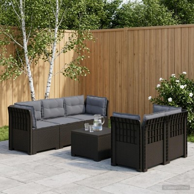 5-seater garden sofa with...