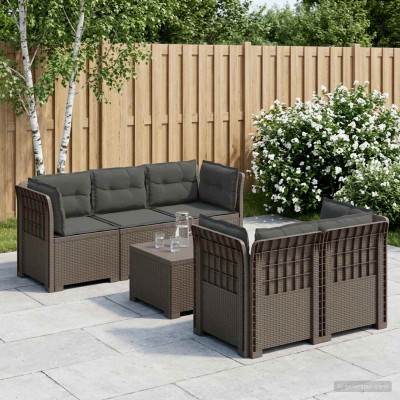 5-seater garden sofa with...